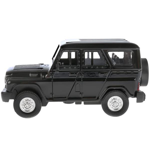 HUNTER-BK 267184 ТМ Технопарк. Машина металл "UAZ HUNTER" 12см, открыв. двери, инерц., ЧЕРНЫЙ в ко