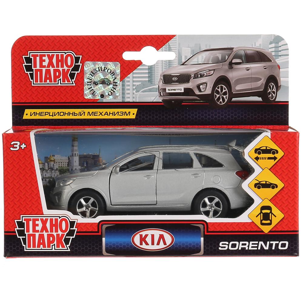 Machine en métal KIA Sorento Prime sébriste 12 cm, extérieur, bagage, iner. Parc technologique en cor.2*24шт