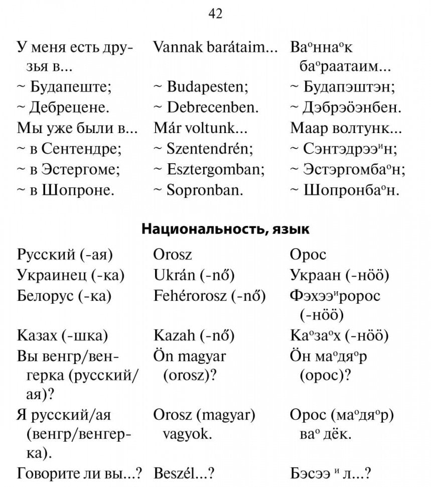 Русско-венгерский разговорник (карм. форм). Галузина С.О.