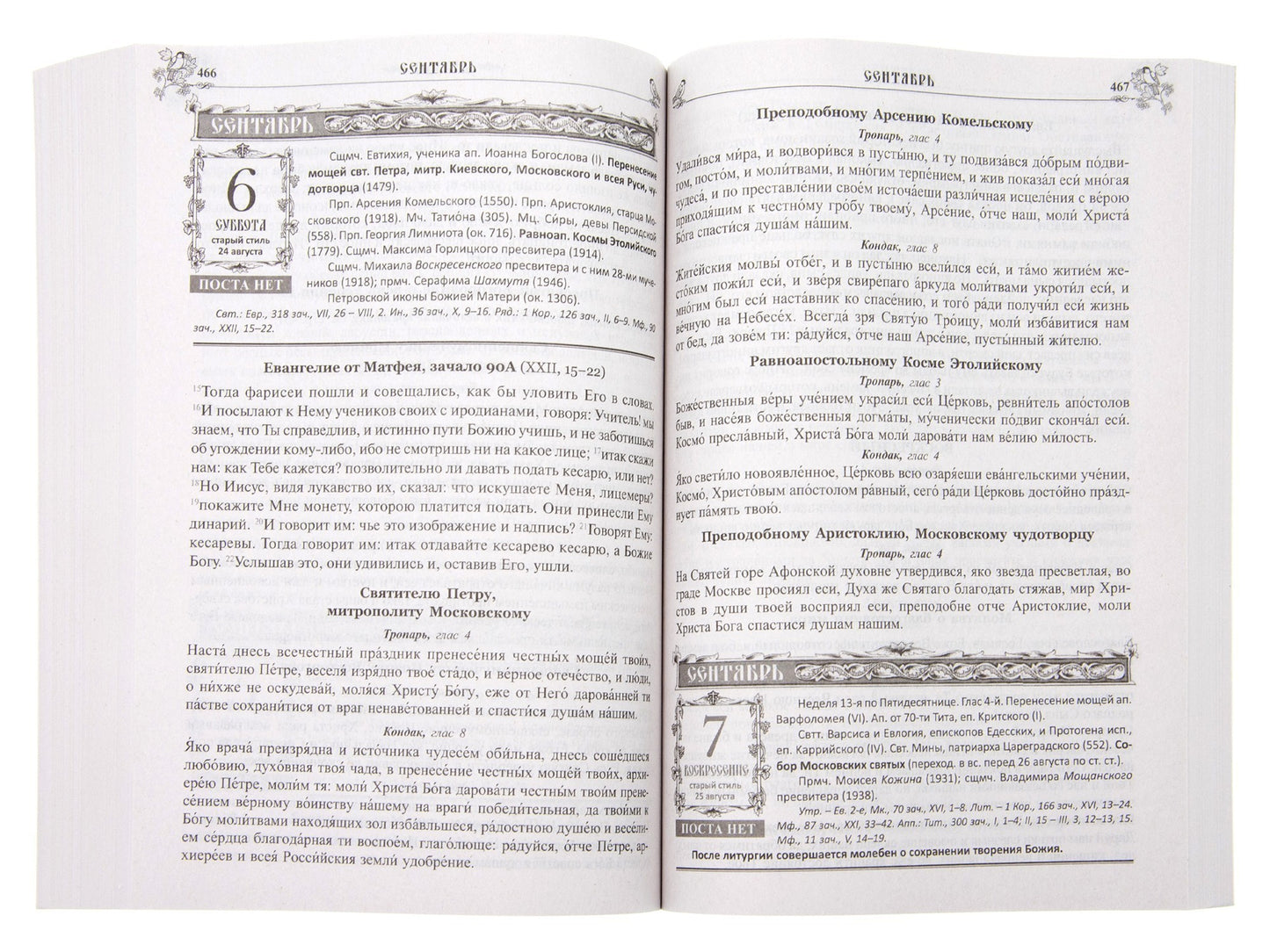 Православный календарь на 2025 год с Евангельскими чтениями, тропарями и кондаками на каждый день года