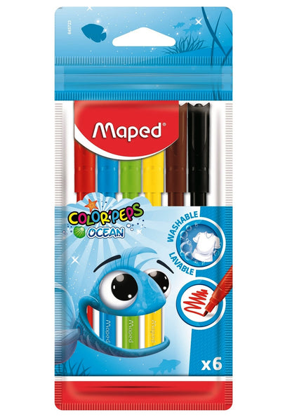 Maped. Les produits "Color'Peps Ocean" sont super emballés dans un paquet (6 pièces) art.845723
