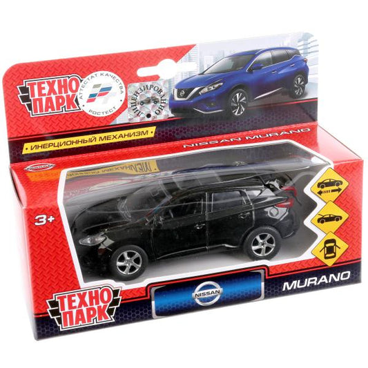 Машина металл NISSAN murano 12 см, двери, багаж., инерц., черн., кор. Технопарк в кор.2*24шт