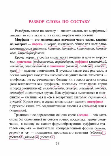 Все виды разбора по русскому языку 5-9 классы.