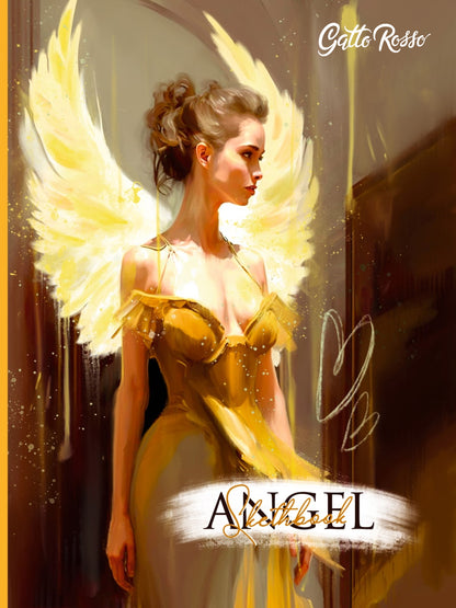 Gatto Rosso. Carnet de croquis d'ange. Ange en jaune