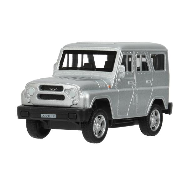 Machine en métal UAZ ХАНТЕР dline 10,5 см, инерция, серебристый, кор. Parc technologique dans le cor.2*36шт
