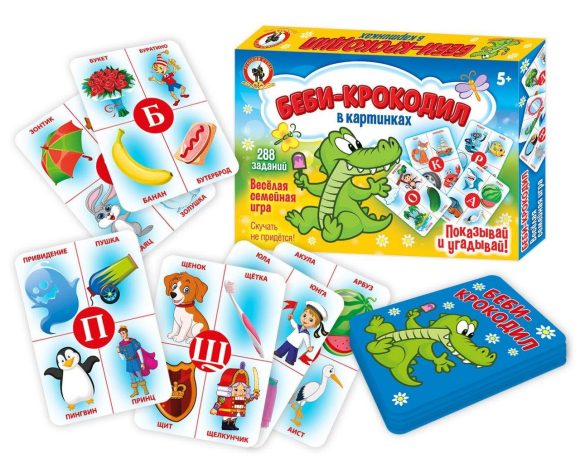 Карточная игра "Беби-Крокодил" в картинках 5+ арт.03720 (Стиль)