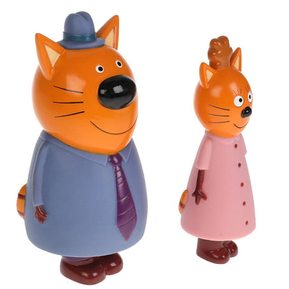 Игрушка пластизоль для ванны Капитошка Три Кота мама и папа, 2шт.,сетка (русс. уп.) в кор.50шт