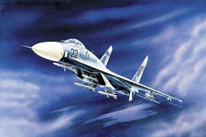 Зв.7206 Самолет"СУ-27"склейка /10