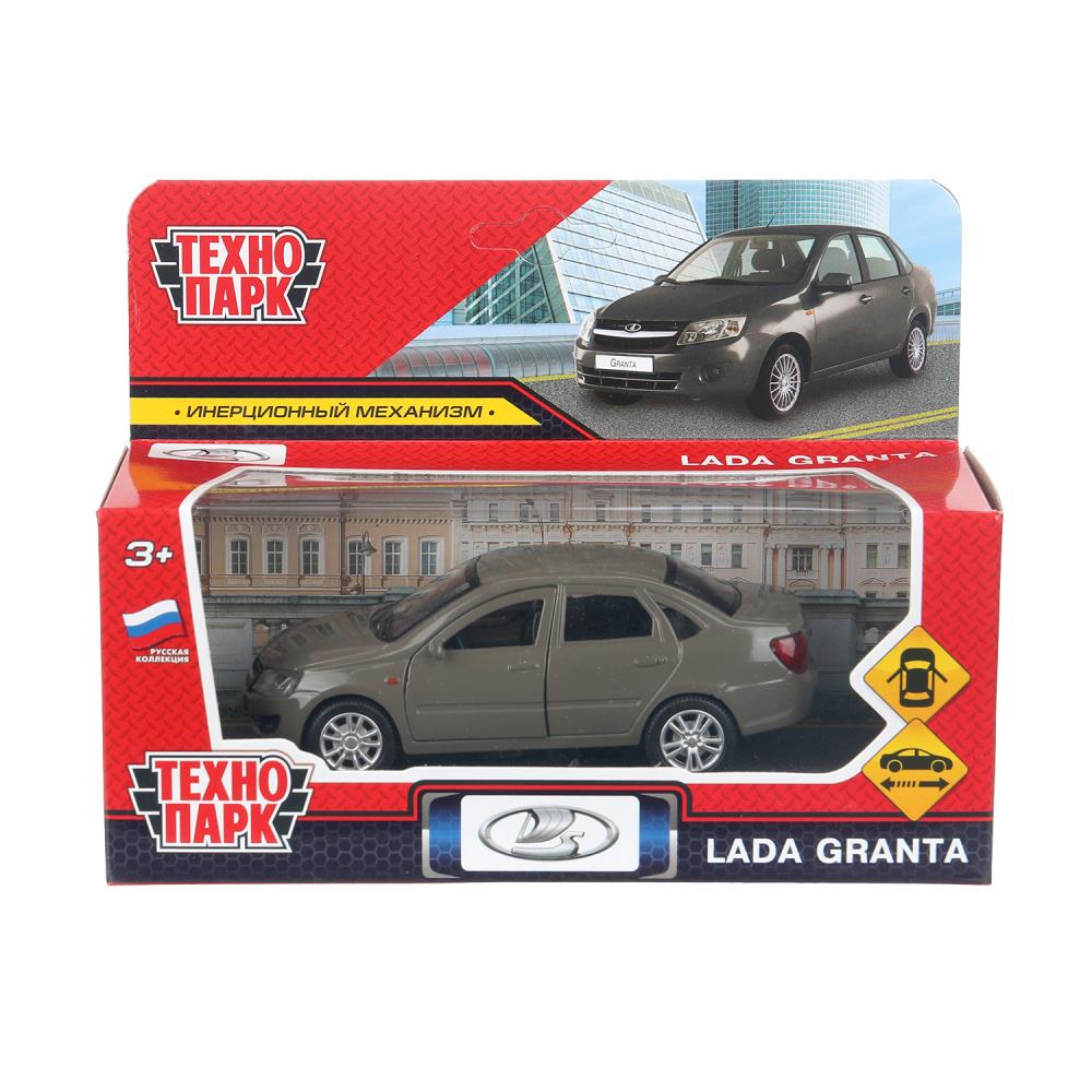 Машина металл LADA granta 11,5 см, двери, инерц, коричневый, кор. Технопарк в кор.2*36шт