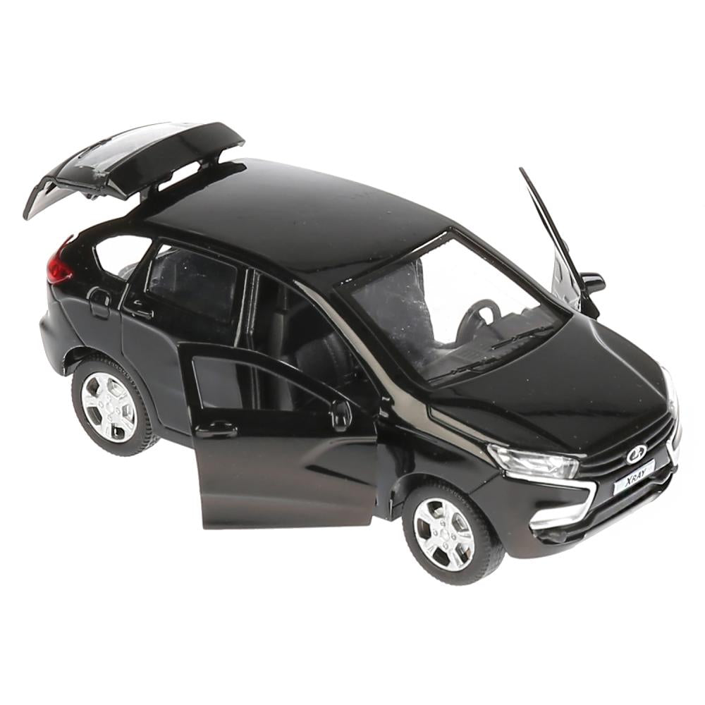 XRAY-BK Машина металл LADA XRAY, 12см, открыв. двери, инерц, черный 9818 в кор. Технопарк в кор.2*36