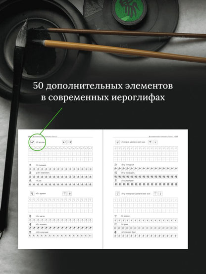 Учимся писать китайские иероглифы. Основные черты и 214 ключей. Прописи с упражнениями. В 2 ч. Ч. 2. 2-е изд., испр.и доп