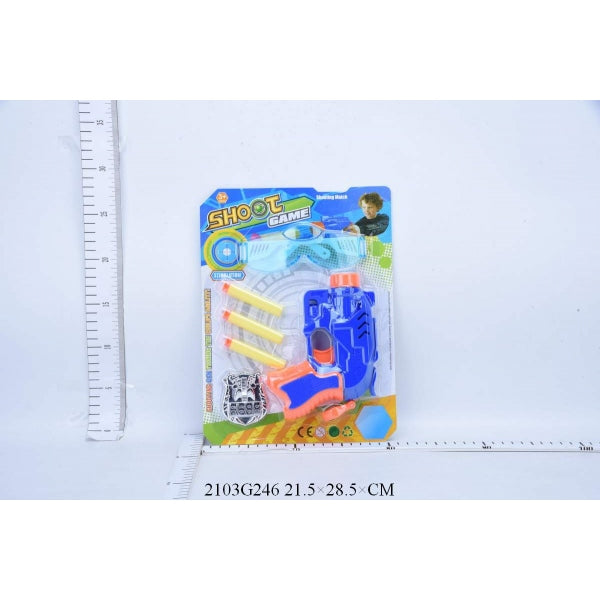 Пистолет с присосками 168-3A на карт. в кор.2*72шт