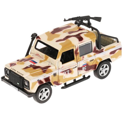 Machine en métal LAND ROVER DEFENDER PICKUP CAMION 12 cm, double, bagage, cor. Parc technologique dans le cor.2*36шт