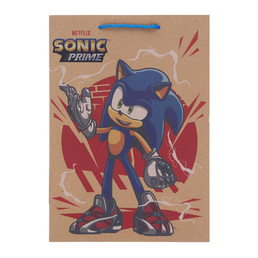 Пакет подарочный крафт Sonic Соник ml, 22*31*10 см ЧУДО ПРАЗДНИК в кор.12*12шт