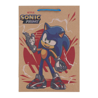 Пакет подарочный крафт Sonic Соник ml, 22*31*10 см ЧУДО ПРАЗДНИК в кор.12*12шт