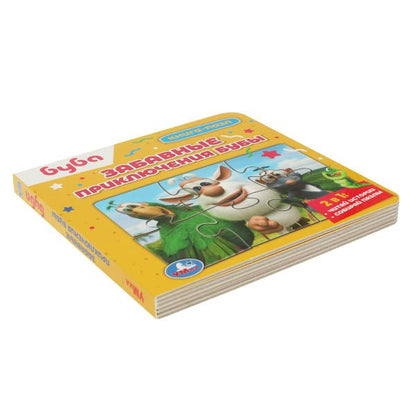 Bouba. Забавные приключения Бубы. Livre avec 5 puzzles. 160х160мм. Eh bien. 10 pièces. Умка в кор.28шт