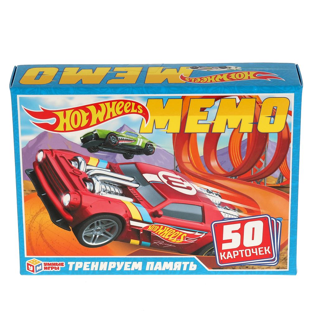 Хот вилс.Карточная игра Мемо. 50 карточек 65х95мм. Коробка: 125х170х40мм. Умные игры в кор.50шт