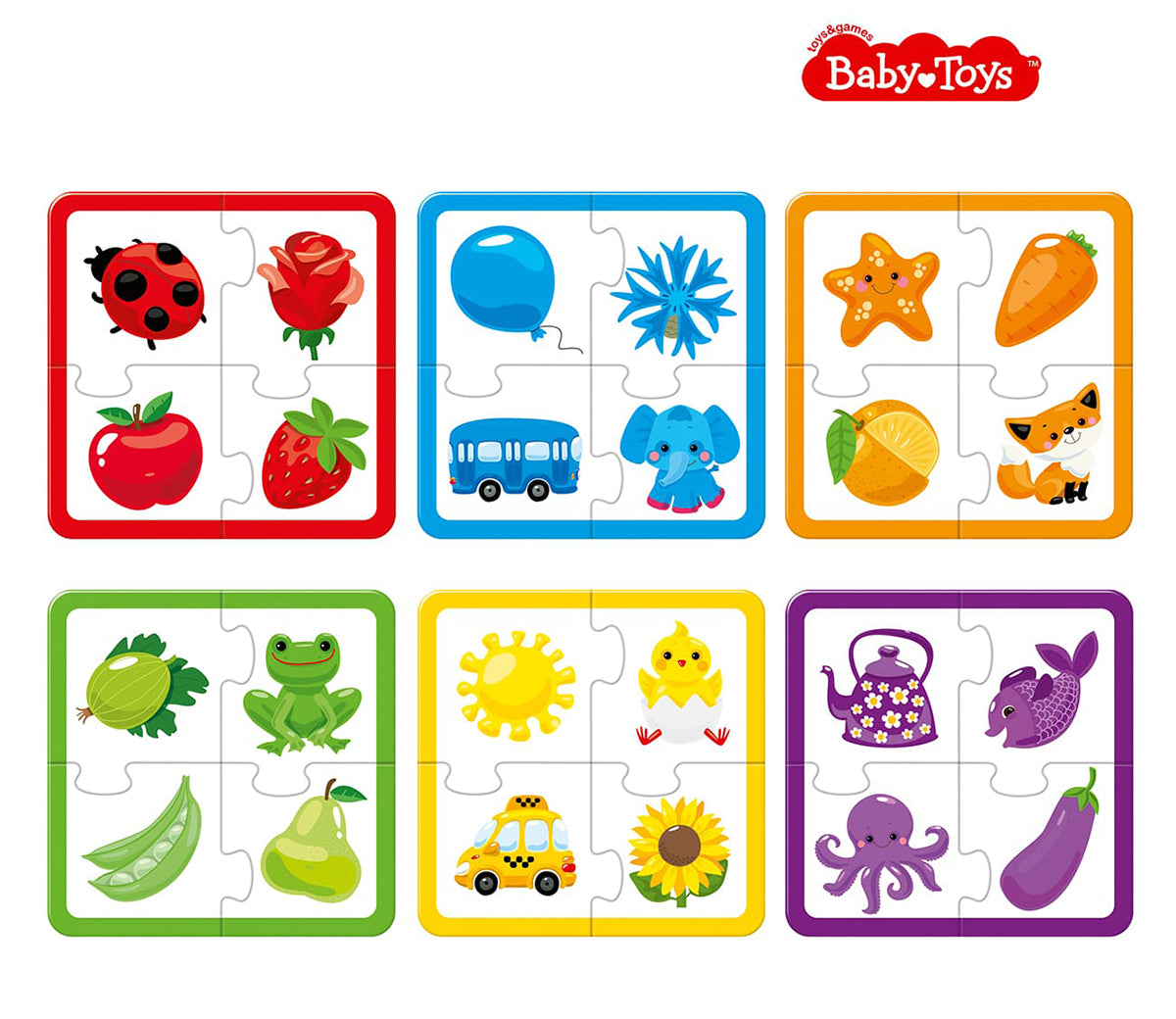 Пазлы "Собирай цвета" 24 эл Jouets pour bébé (макси)