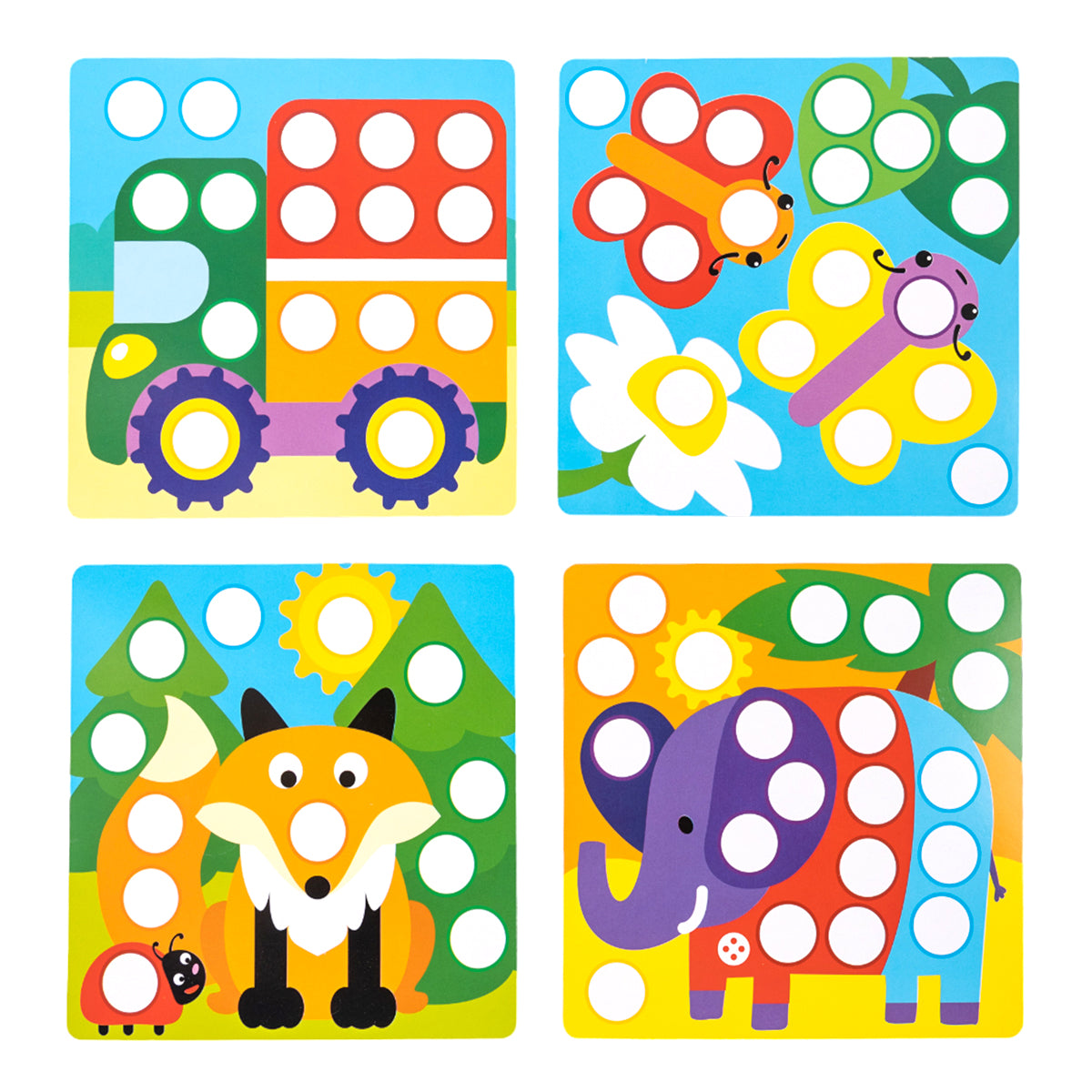 Игра развивающая Разноцветные кружочки "Мир вокруг", серия Учись, играя