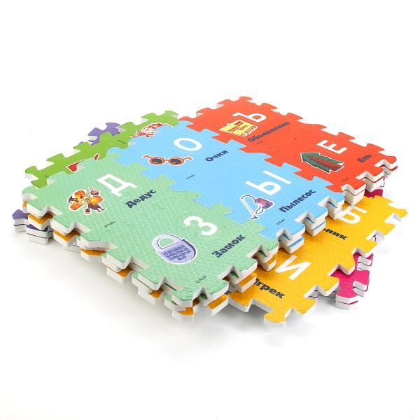 Играем вместе. Коврик-пазл "ФИКСИКИ" с вырезанными буквами в пак. 45*5,5*30СМ арт. FS-ABC-FIX 223317