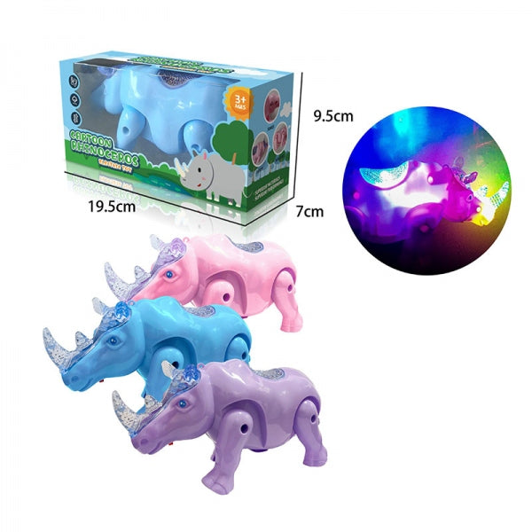 Игрушка на бат. носорог, свет+звук, цвет в ассорт. 880-5 в кор. в кор.2*72шт