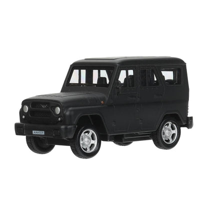 Machine en métal UAZ ХАНТЕР 10,5 cm, inertie, МАТОВЫЙ noir, cor. Parc technologique dans le cor.2*36шт