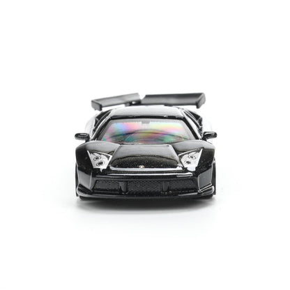 Machine en métal lamborghini murcielago r-gt, taille 7 cm, technologie noire, couleur 144 pouces