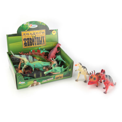 Игрушки пластизоль ДИНОЗАВР "ИГРАЕМ ВМЕСТЕ" В АССОРТ. С ХЭНТЭГОМ В ДИСПЛЕЕ УП-24ШТ в кор.12уп