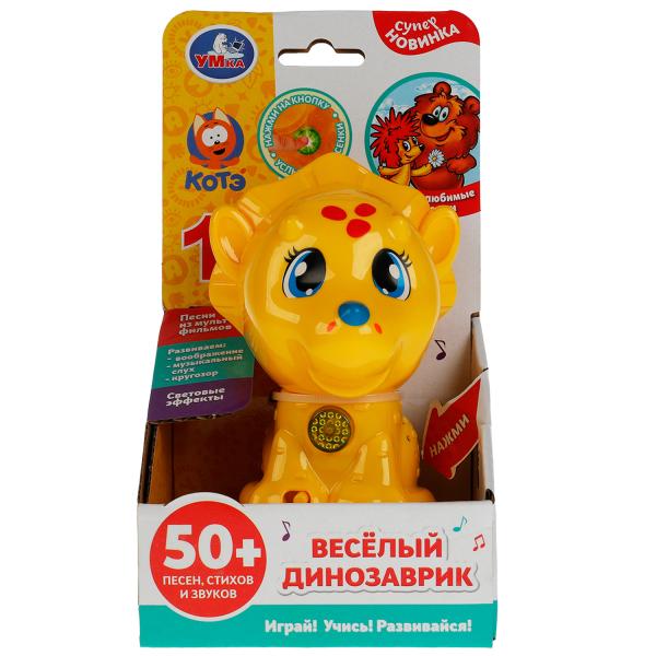 Весёлый динозаврик КОТЕ ТВ 50 песен,стихов,звуков.свет.kor.bat. Умка (IC) en cor.96шт