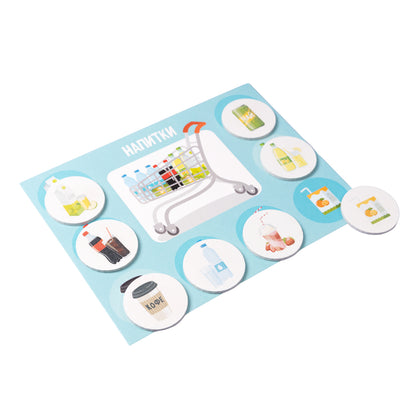 Лото с деревянными фишками "В магазин за продуктами" Baby Toys