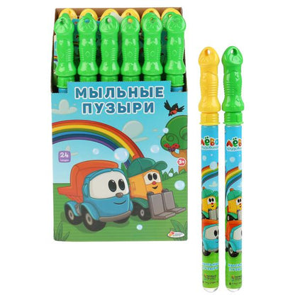 Грузовичок Лева <br> мыл.пузыри "Играем вместе" 120мл, в ассорт. в колбе 37см в дисплее уп-24шт в кор3уп