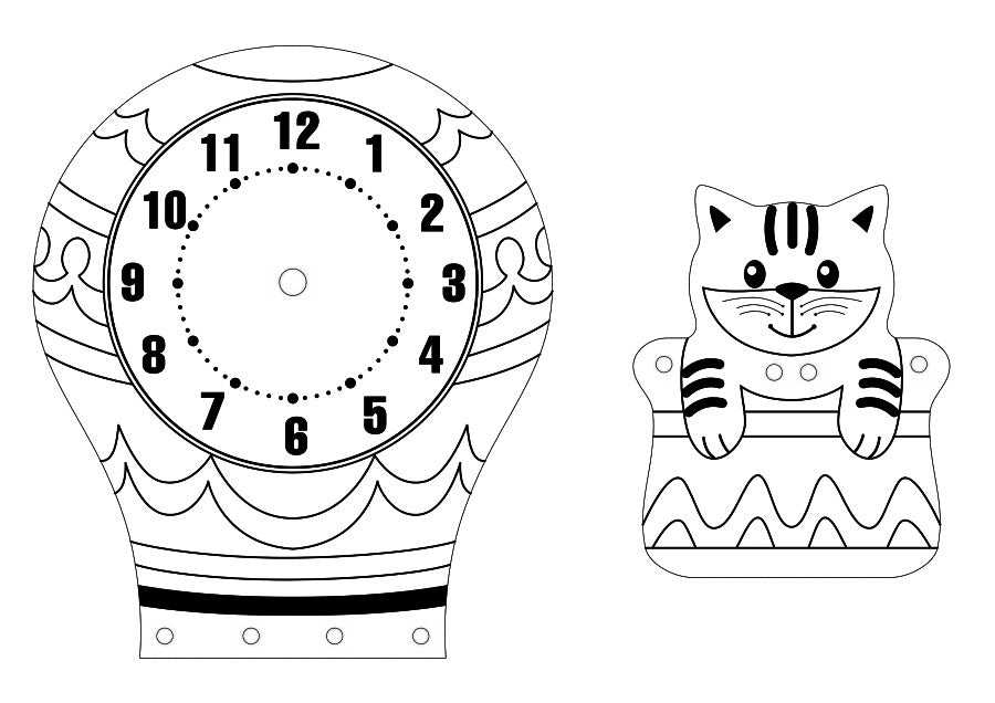 Набор для выпиливания лобзиком "Часы. Воздушный шар"