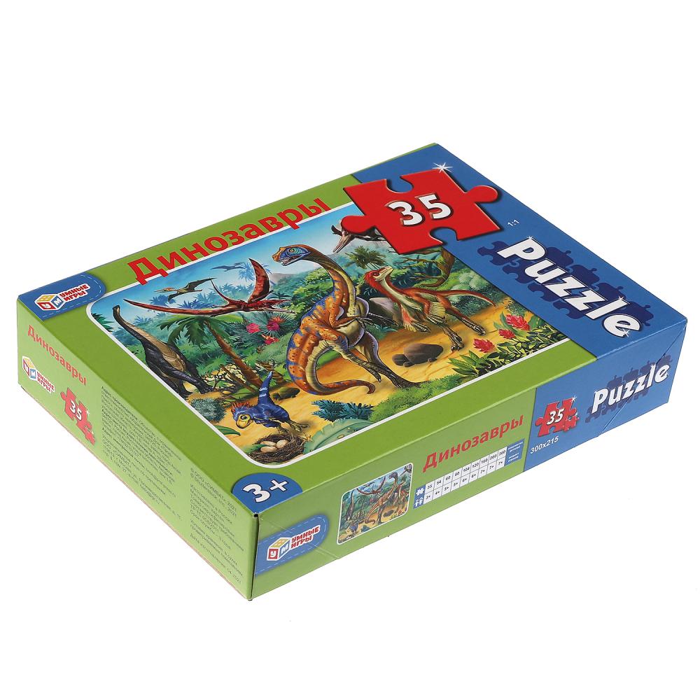 Les dinosaures. Макси-пазлы в коробке. Пазл 35 détails. Умные игры в кор.24шт