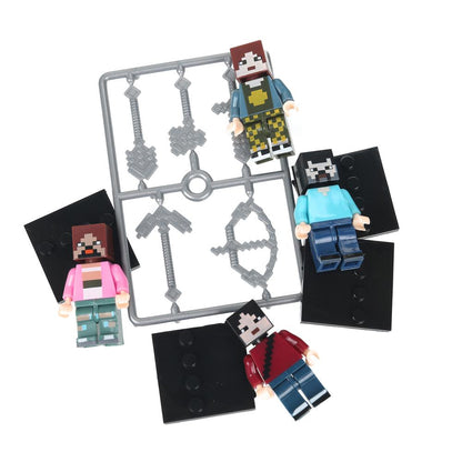 Constructeur de figurines du film Minecraft -4 pièces. Grands maîtres en cor.240шт