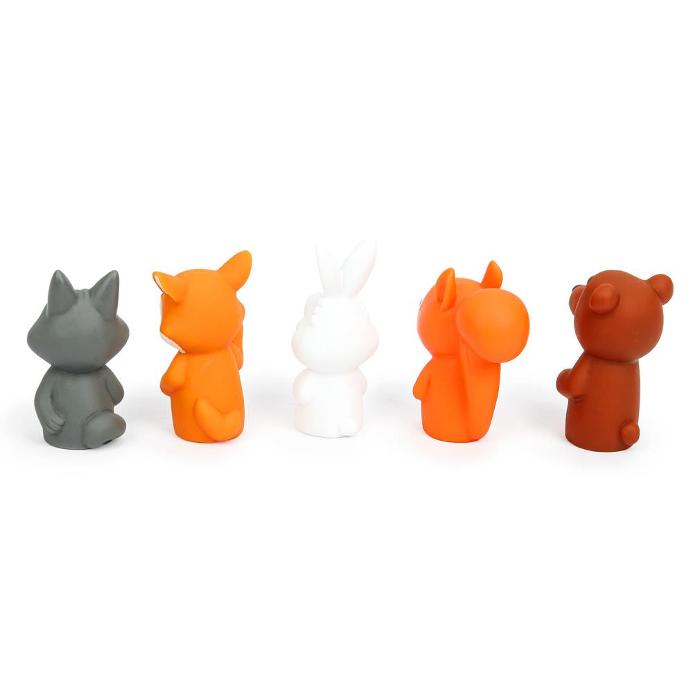 LXFWA-19-NW Игрушка пластизоль для ванны пальчиковый театр лесные обитатели блистер КАПИТОШКА в кор.