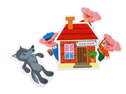 Магниты "Три поросенка". Серия Магнитные истории (европодвес)