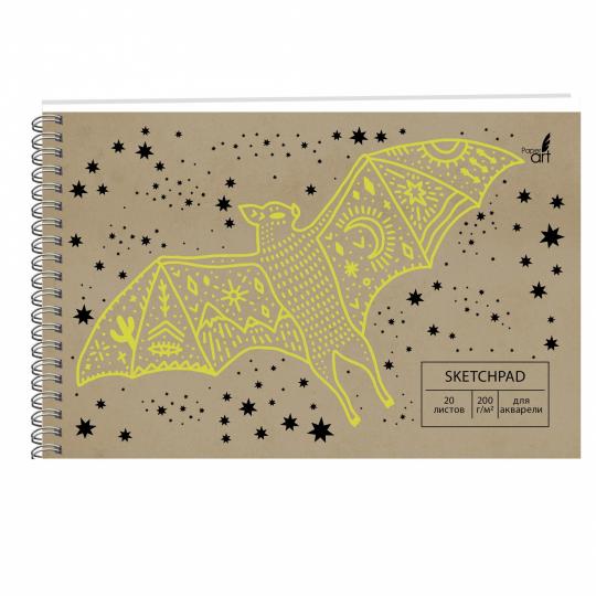 Скетчпад 20л,16х24,спир,The bat,СПСП520108