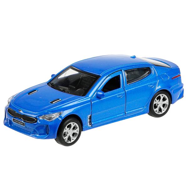 STINGER-12-BU336387 Машина металл KIA STINGER длина 12 см, двери, багаж., инерц, СИНИЙ, кор. Технопа