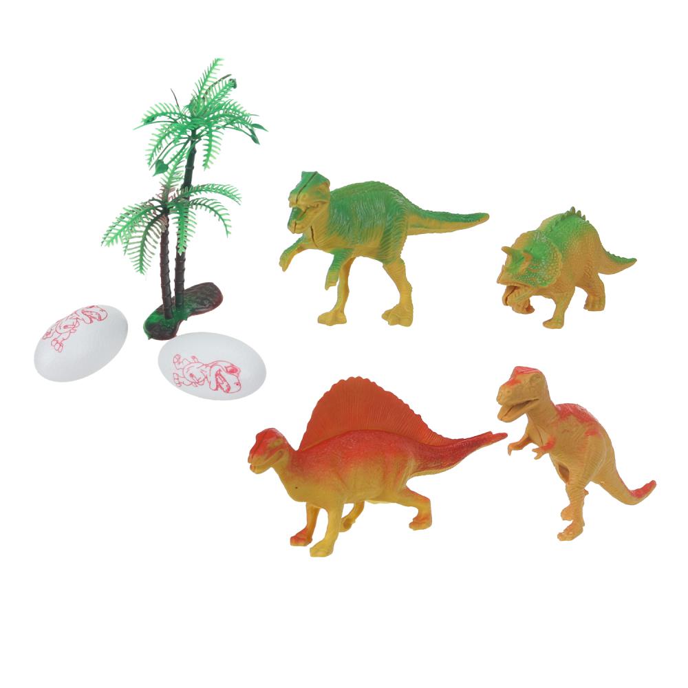 Jeux en plastique de 4 dinosaures en paquet d'IBM ВМЕСТЕ en cor.2*192