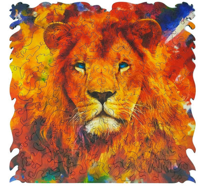 Фигурный деревянный пазл "ANIMAL ART" Лев 112 дет. ART.8391 (мрц 690 руб.) /24