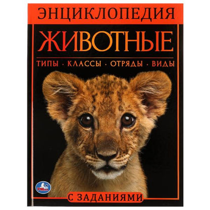 Животные. Энциклопедия А4. 197х255мм, 48 стр.мелов. бумага, тв. переплет, фольга. Умка в кор.15шт
