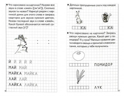 Тетрадь Развиваем навыки чтения и грамотного письма 2ч. 5-6 mois