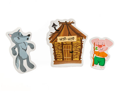 Магниты "Три поросенка". Серия Магнитные истории (европодвес)