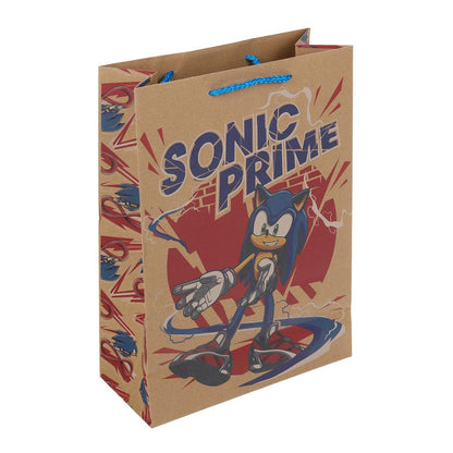 Пакет подарочный крафт Sonic Соник ml, 22*31*10 см ЧУДО ПРАЗДНИК в кор.12*12шт