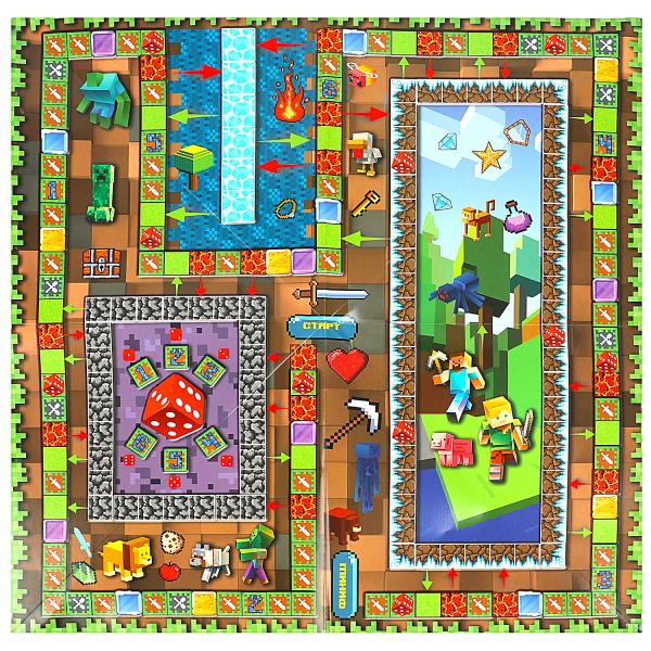 Pour motiver Minecraft. Игра-ходилка в треугольной коробке. 300х300х50мм. Умные игры в кор.20шт