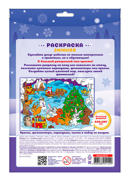 Набор для творчества. Раскраска "Зимняя" (формат А3)