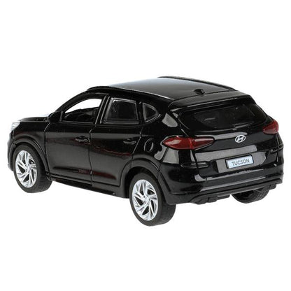 TUCSON-12-BK 325387 Машина металл HYUNDAI TUCSON длина 12 см, двери, багаж., инер, черный, кор. Техн