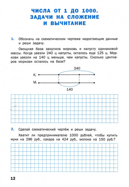 Математический тренажер 4кл [текстовые задачи]