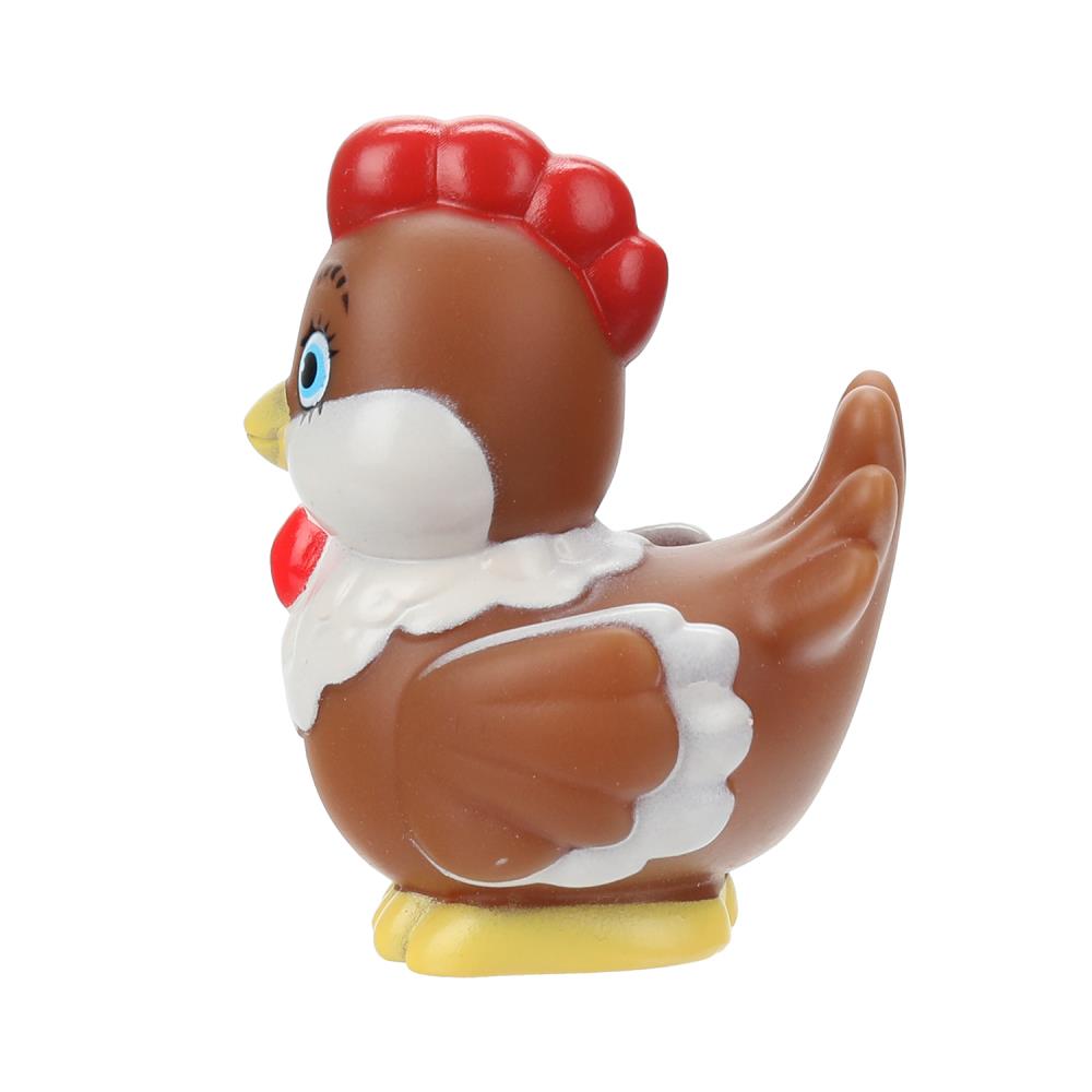 Игрушка пластизоль для ванны курочка, в сетке КАПИТОШКА в кор.2*144шт