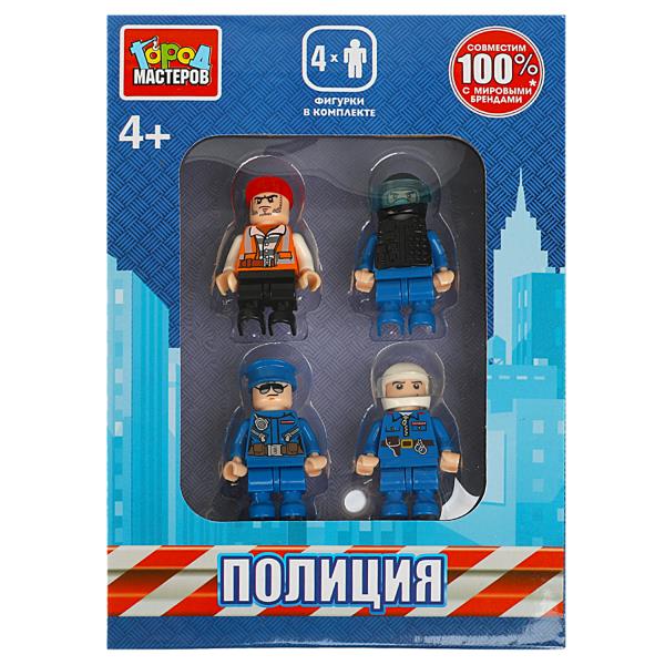 Конструктор фигурки ПОЛИЦИЯ, 4 шт. Город мастеров в кор.2*40шт